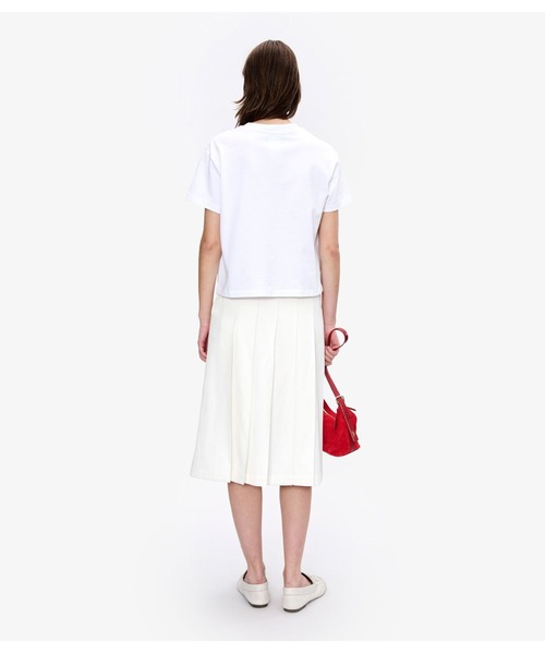 A.P.C.（アーペーセー）の「T-SHIRT BOXY RUE MADAME（Tシャツ/カットソー・レディース・ホワイト/ダークネイビー・S/L/M）」の4枚目の写真