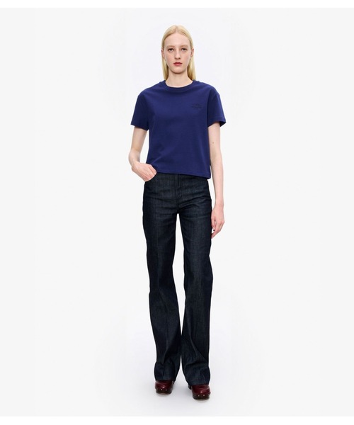 A.P.C.（アーペーセー）の「T-SHIRT BOXY RUE MADAME（Tシャツ/カットソー・レディース・ホワイト/ダークネイビー・S/L/M）」の6枚目の写真