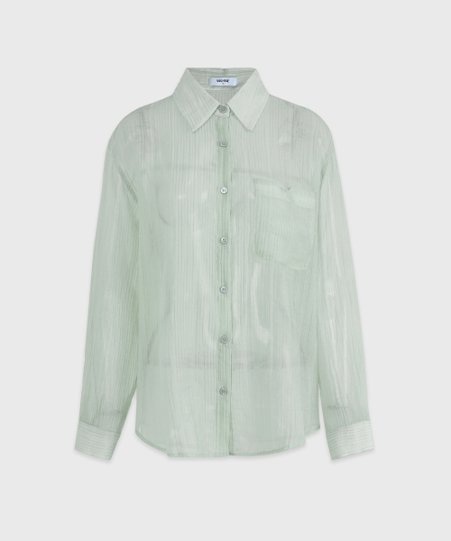 MICANE(ミケーネ)の「カイリー シースルーシャツ(シャツ/ブラウス・レディース・ミント/ブラック/アイボリー・SMALL/MEDIUM/LARGE/X-LARGE)」の18枚目の写真