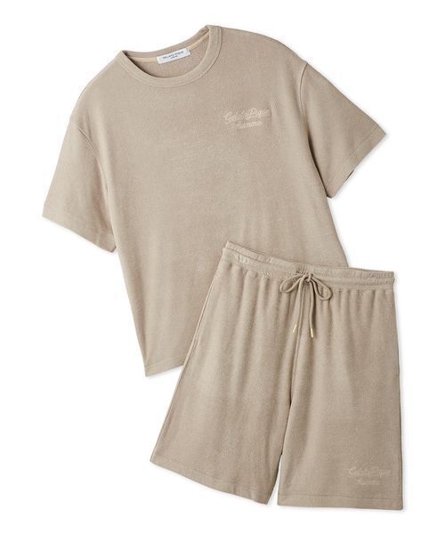 ONLINE限定】【HOMME】【接触冷感】パイルワンポイントロゴ刺繍プル