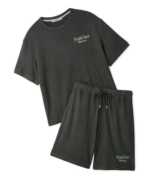 ONLINE限定】【HOMME】【接触冷感】パイルワンポイントロゴ刺繍プル
