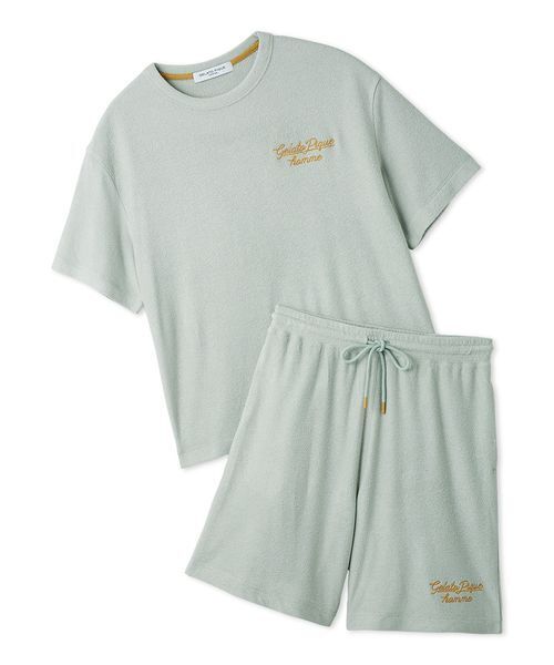 ONLINE限定】【HOMME】【接触冷感】パイルワンポイントロゴ刺繍プル