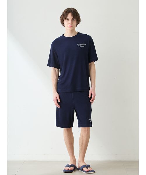 ONLINE限定】【HOMME】【接触冷感】パイルワンポイントロゴ刺繍プル