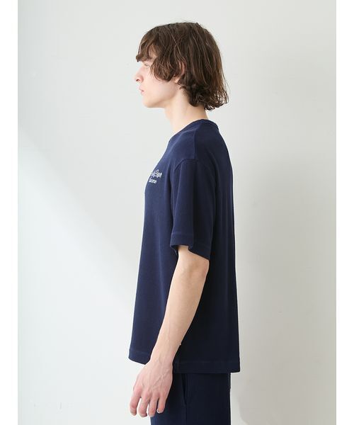 gelato pique(ジェラートピケ)の「【ONLINE限定】【HOMME】【接触冷感】パイルワンポイントロゴ刺繍プルオーバー&ハーフパンツセット(ルームウェア/パジャマ・メンズ・ネイビー/ベージュ/ミント/ダークグレー・L/M)」の12枚目の写真