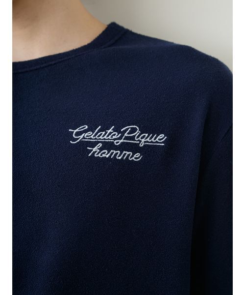 ONLINE限定】【HOMME】【接触冷感】パイルワンポイントロゴ刺繍プル