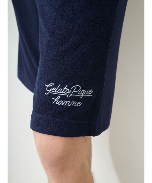 ONLINE限定】【HOMME】【接触冷感】パイルワンポイントロゴ刺繍プル
