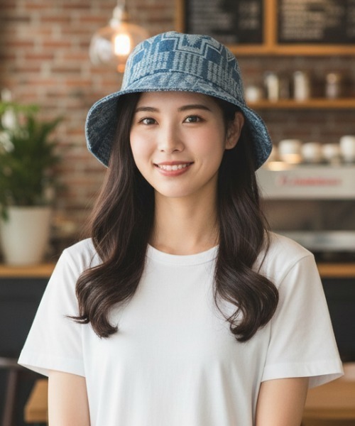 PENDLETON(ペンドルトン)の「【PENDLETON/ペンドルトン】PWM HDJQ Denim Hat/ネイティブ柄デニムハット(ハット・レディース・インディゴブルー・FREE)」の3枚目の写真