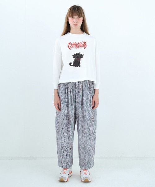 bedsidedrama（ベットサイドドラマ）の「CATBERUS Wide Pullover（Tシャツ/カットソー・レディース・ピンク/ホワイト/ブラック・2/1）」の6枚目の写真
