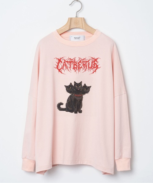 bedsidedrama（ベットサイドドラマ）の「CATBERUS Wide Pullover（Tシャツ/カットソー・レディース・ピンク/ホワイト/ブラック・2/1）」の13枚目の写真