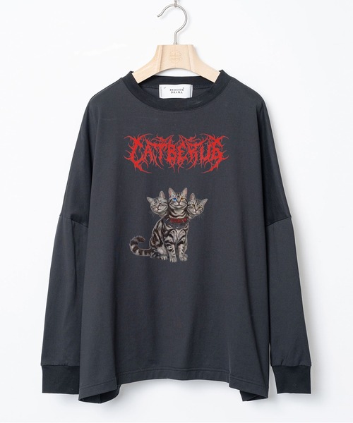 bedsidedrama（ベットサイドドラマ）の「CATBERUS Wide Pullover（Tシャツ/カットソー・レディース・ピンク/ホワイト/ブラック・2/1）」の15枚目の写真
