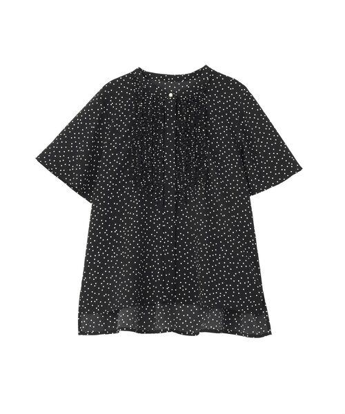 YECCA VECCA(イェッカヴェッカ)の「フリルデザインブラウス(シャツ/ブラウス・レディース・サックスブルー/ドット/オフホワイト・FREE)」の6枚目の写真