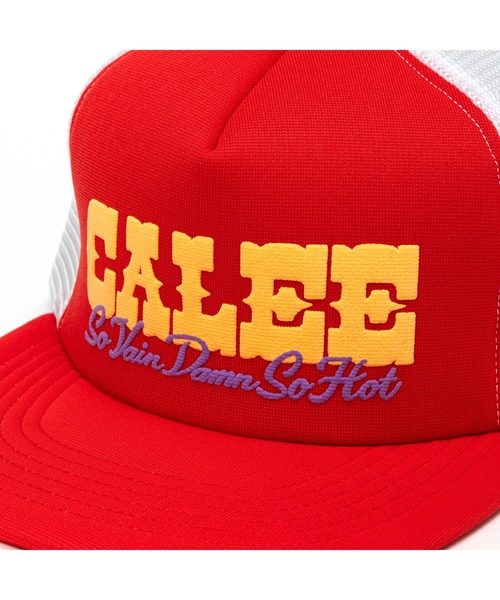 CALEE(キャリー)の「CALEE LOGO MESH CAP(キャップ・メンズ・レッド/ネイビー/ブラック・FREE)」の6枚目の写真