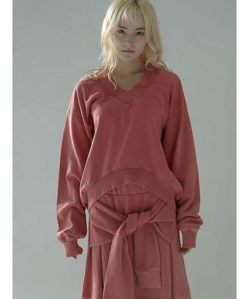 :ETHROF(イーサオブ)の「V-NECK BLEACH SWEAT PULLOVER(スウェット・レディース・ピンク系その他2/スカイブルー・MEDIUM)」の20枚目の写真