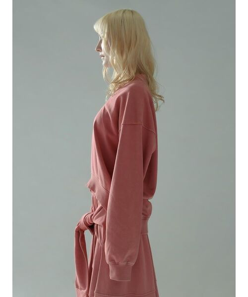 :ETHROF(イーサオブ)の「V-NECK BLEACH SWEAT PULLOVER(スウェット・レディース・ピンク系その他2/スカイブルー・MEDIUM)」の4枚目の写真