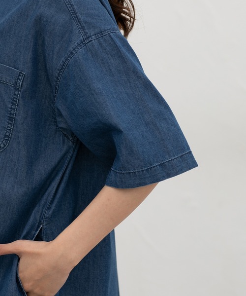 Honeys(ハニーズ)の「【ハニさら・接触冷感】クールデニムワンピース(ワンピース・レディース・インディゴブルー/ライトブルー/グレー・F)」の22枚目の写真