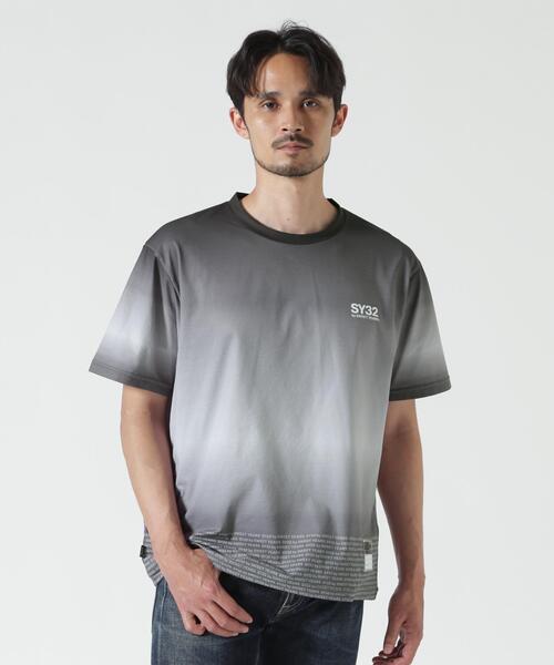 SY32 by SWEET YEARS /エスワイサーティトゥ バイ スィートイヤーズ/GRADATION LOGO TEE
