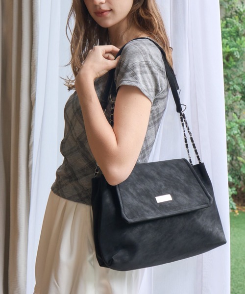 Birthday room（バースデイルーム）の「チェーンショルダーバック/chain shoulder bag（ショルダーバッグ・レディース・ブラック/ダークブラウン/キャメル・FREE）」の5枚目の写真