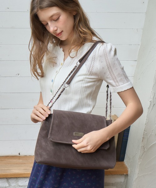 Birthday room（バースデイルーム）の「チェーンショルダーバック/chain shoulder bag（ショルダーバッグ・レディース・ブラック/ダークブラウン/キャメル・FREE）」の10枚目の写真