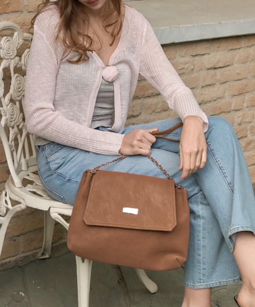 Birthday room(バースデイルーム)の「チェーンショルダーバック/chain shoulder bag(ショルダーバッグ・レディース・ブラック/ダークブラウン/キャメル・FREE)」の18枚目の写真