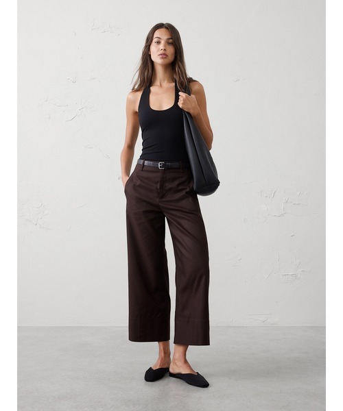 BANANA REPUBLIC FACTORY STORE(バナナリパブリック ファクトリーストア)の「BANANA REPUBLIC FACTORY STORE ハイライズ ワイドレッグ クロップドパンツ(その他パンツ・レディース・ベージュ/ブルー系その他/ライトベージュ/ブラウン・0/2/4/6/8)」の12枚目の写真