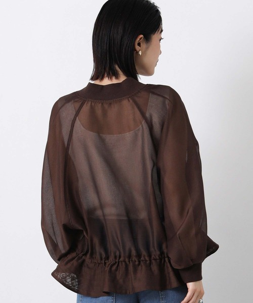 Gready Brilliant（グレディブリリアン）の「シアーペプラムブルゾン（ブルゾン・レディース・ライトベージュ/ブラウン・FREE）」の9枚目の写真