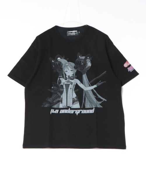 JUGLANS(ユグランス)の「【PSYCHO NATION】モノトーンレーシングミク TEE(Tシャツ/カットソー・メンズ・ホワイト/ブラック/グレー・L/M/XL)」の2枚目の写真