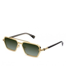 9five（ナインファイブ）の「【9FIVE】 9FIVE REIGN Black & 24K Gold Green Gradation Sunglases（サングラス）」