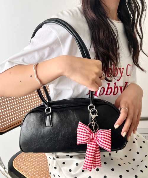wears（ウェアーズ）の「ロングハンドルショルダーバッグ（ショルダーバッグ・レディース・オフホワイト/ブラック/シルバー・FREE）」の2枚目の写真