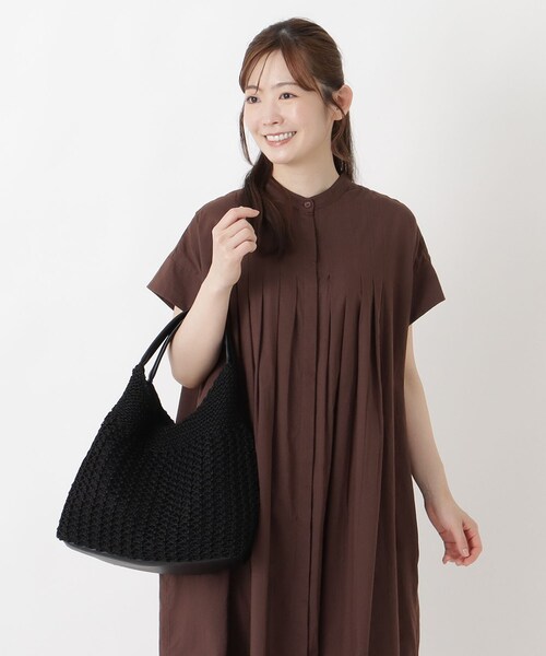 one'sterrace（ワンズテラス）の「SE コード編み ラウンドトート（トートバッグ・レディース・ブラック系8/グレー系4/ベージュ系その他7・99）」の13枚目の写真