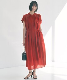 【WEB限定カラー】ヴィンテージシアー ギャザーワンピース