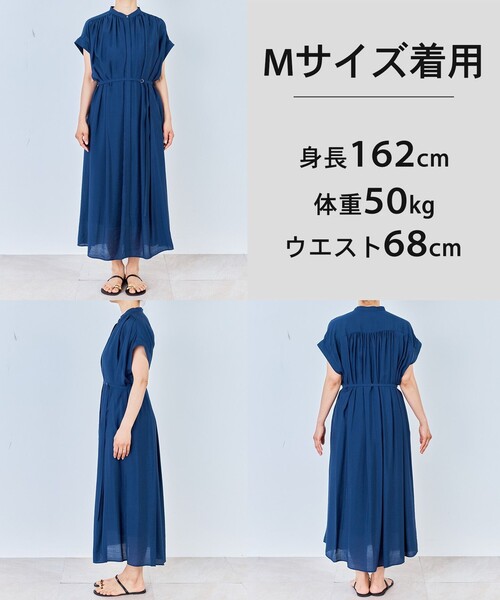 UNFILO(アンフィーロ)の「【WEB限定カラー】ヴィンテージシアー ギャザーワンピース(ワンピース・レディース・ブラウン系/ブラック系1/レッド系/ブラック系/ベージュ系/ダルブルー系・X-LARGE)」の13枚目の写真