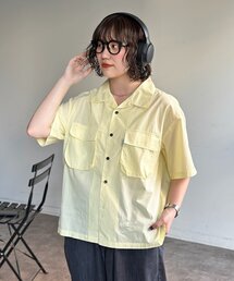 クロップドブロード開襟シャツ