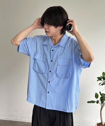 クロップドブロード開襟シャツ
