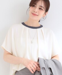 SHOO・LA・RUE | 【ひんやり/UV/通勤】洗濯後しわになりにくい 上品配色ブラウス(シャツ/ブラウス)