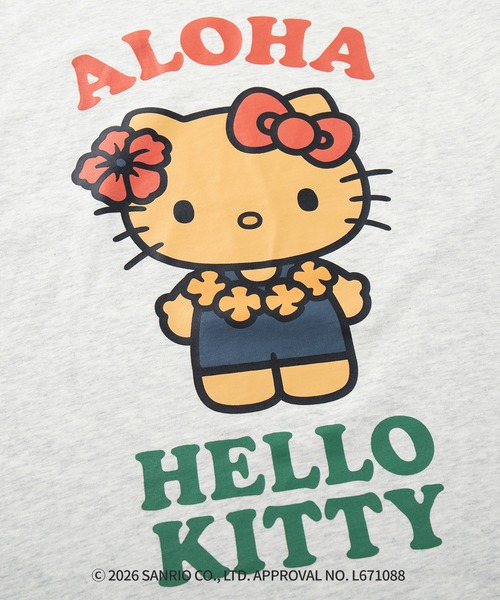 HOOK（フック）の「HOOK -original-　サンリオキャラクターズ コラボ バイカラープリントリンガーTシャツ (SS)（Tシャツ/カットソー・メンズ・ライトグレー/ライトベージュ・L/M/S）」の5枚目の写真