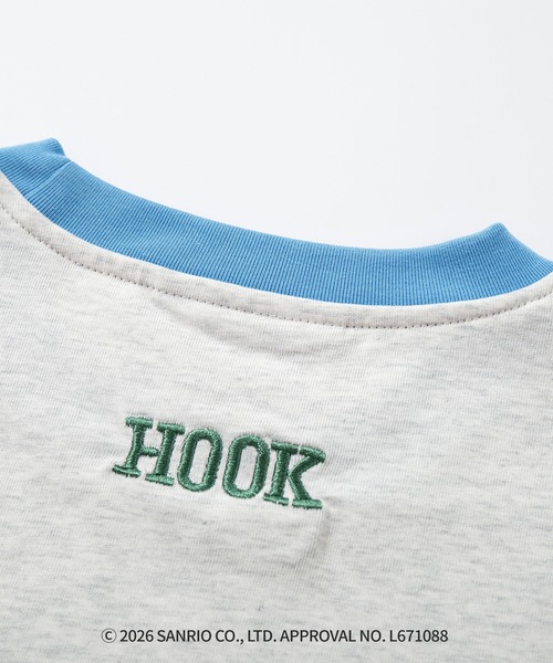 HOOK（フック）の「HOOK -original-　サンリオキャラクターズ コラボ バイカラープリントリンガーTシャツ (SS)（Tシャツ/カットソー・メンズ・ライトグレー/ライトベージュ・L/M/S）」の8枚目の写真