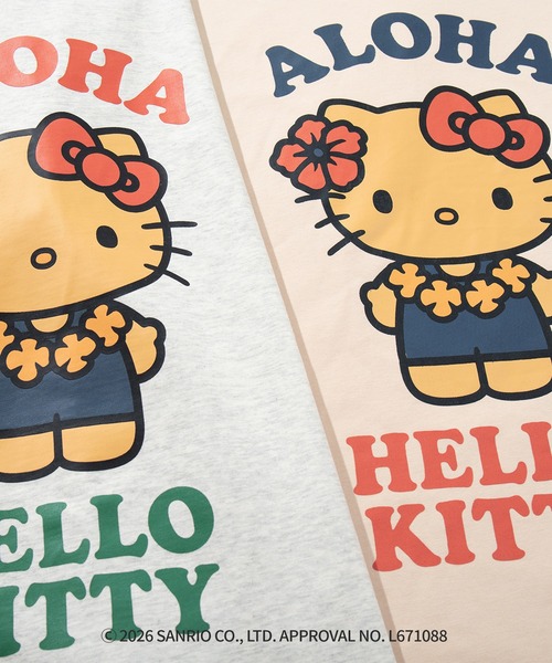 HOOK（フック）の「HOOK -original-　サンリオキャラクターズ コラボ バイカラープリントリンガーTシャツ (SS)（Tシャツ/カットソー・メンズ・ライトグレー/ライトベージュ・L/M/S）」の11枚目の写真