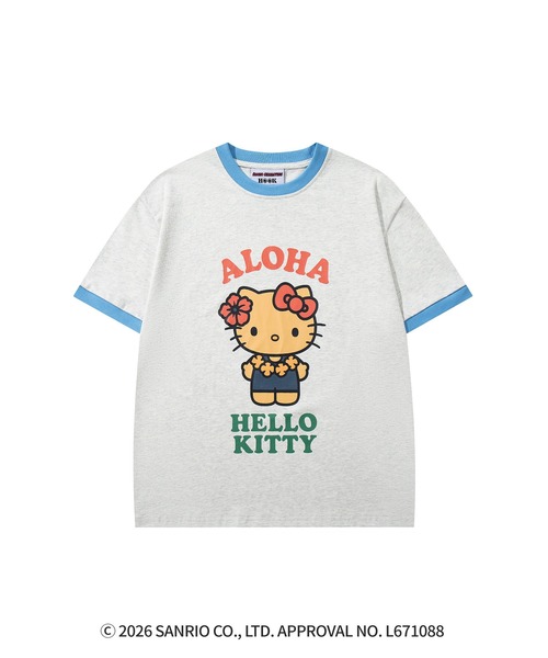 HOOK（フック）の「HOOK -original-　サンリオキャラクターズ コラボ バイカラープリントリンガーTシャツ (SS)（Tシャツ/カットソー・メンズ・ライトグレー/ライトベージュ・L/M/S）」の14枚目の写真