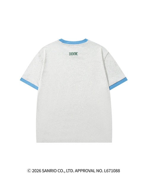 HOOK（フック）の「HOOK -original-　サンリオキャラクターズ コラボ バイカラープリントリンガーTシャツ (SS)（Tシャツ/カットソー・メンズ・ライトグレー/ライトベージュ・L/M/S）」の15枚目の写真