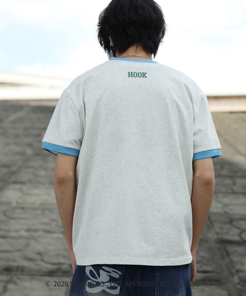 HOOK（フック）の「HOOK -original-　サンリオキャラクターズ コラボ バイカラープリントリンガーTシャツ (SS)（Tシャツ/カットソー・メンズ・ライトグレー/ライトベージュ・L/M/S）」の22枚目の写真