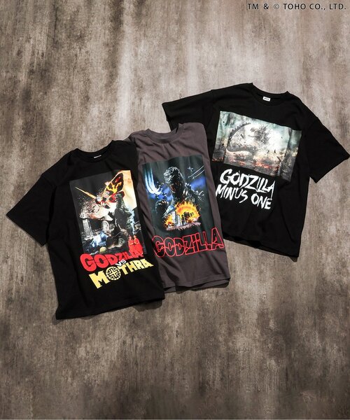 BREEZE(ブリーズ)の「【リンク】WEB限定 ゴジラプリントTシャツ(大人)(その他トップス・メンズ・その他11/その他12/チャコール・MEDIUM/LARGE)」の4枚目の写真
