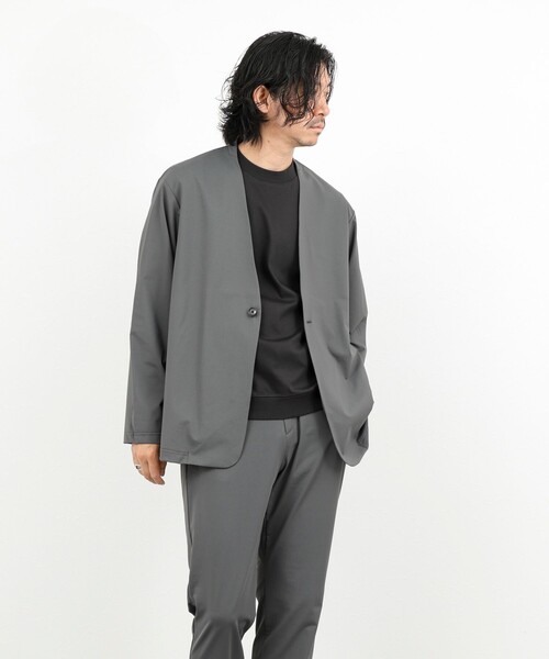 NOLLEY’S(ノーリーズ)の「《ビジカジ/セットアップ対応》Vertical 冷感トリコットカーディガン 26SS(カーディガン/ボレロ・メンズ・グレー/ネイビー/グレイッシュベージュ・M/L/XL/S)」の19枚目の写真