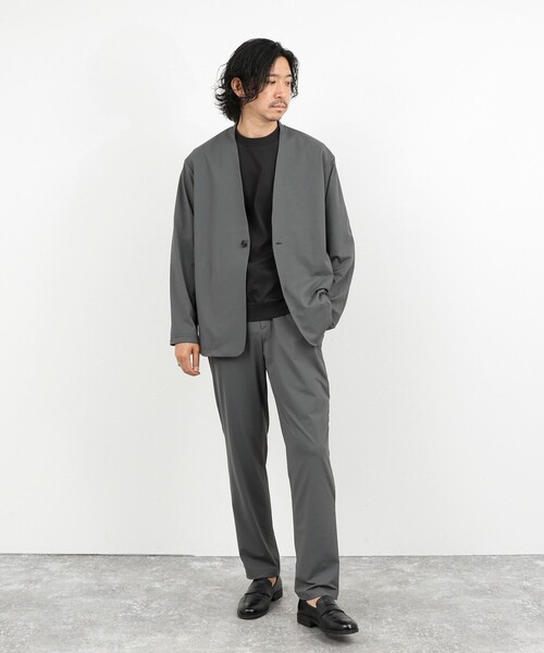 NOLLEY’S(ノーリーズ)の「《ビジカジ/セットアップ対応》Vertical 冷感トリコットカーディガン 26SS(カーディガン/ボレロ・メンズ・グレー/ネイビー/グレイッシュベージュ・M/L/XL/S)」の18枚目の写真