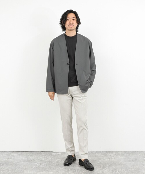 NOLLEY’S(ノーリーズ)の「《ビジカジ/セットアップ対応》Vertical 冷感トリコットカーディガン 26SS(カーディガン/ボレロ・メンズ・グレー/ネイビー/グレイッシュベージュ・M/L/XL/S)」の15枚目の写真
