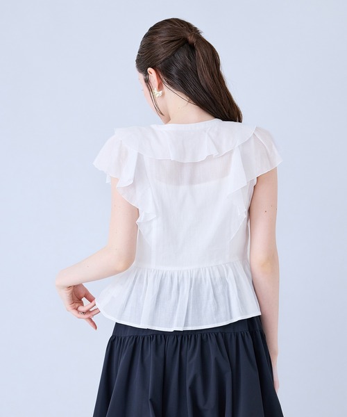 Audie a Muses(オーディアミューズ)の「前開きフロントダブルフリルブラウス(シャツ/ブラウス・レディース・レッド/ブラウン/オフホワイト・38/42)」の16枚目の写真