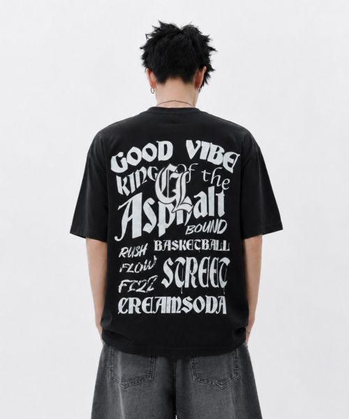 CREAM SODA LAB(クリームソーダラボ)の「ラウドグラフィティストリート 半袖Tシャツ ブラック(Tシャツ/カットソー・メンズ・その他・MEDIUM/LARGE/X-LARGE)」の1枚目の写真