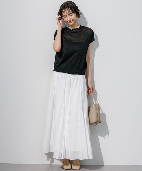 23区(ニジュウサンク)の「シアードット フレンチスリーブ ニット(ニット/セーター・レディース・ネイビー系/ブラック系/ライトグレー系/ダークブラウン系・38)」の12枚目の写真