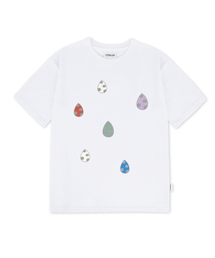 レインボーグラフィック半袖Tシャツ AS1324 (ホワイト)