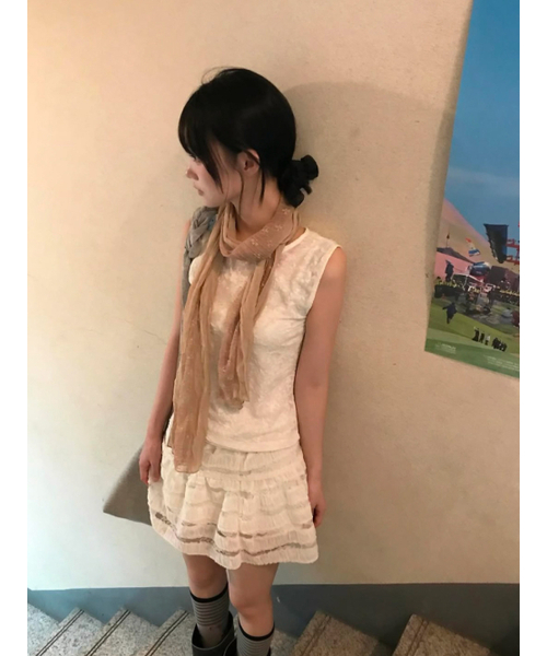 PEEVES PEEVES(フィブス フィブス)の「Layered Lace Mini Skirt / Cream(スカート・レディース・その他・OS)」の6枚目の写真