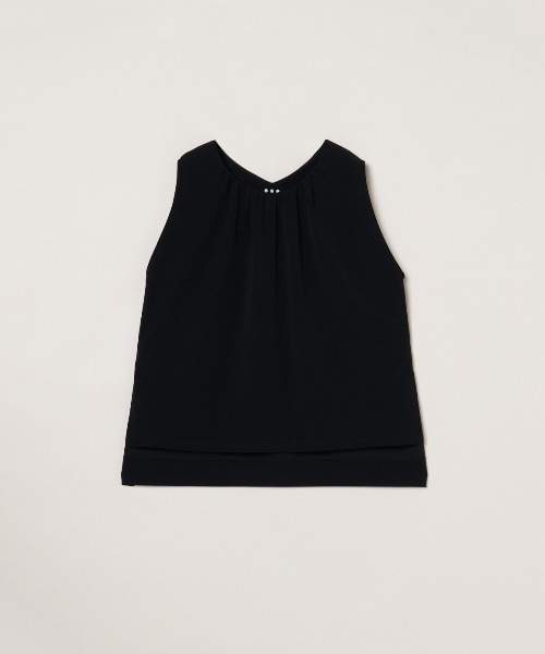 three dots（スリードッツ）の「プレイフルアウトフィット チュニックトップス（Tシャツ/カットソー・レディース・ベージュ系その他/ブラック/ネイビー/ホワイト・SMALL）」の2枚目の写真